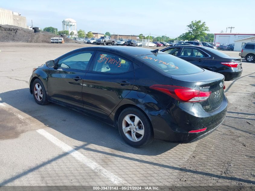 2015 Hyundai Elantra Se/Sport/Limited VIN: 5NPDH4AE3FH596261 Lot: 39478143