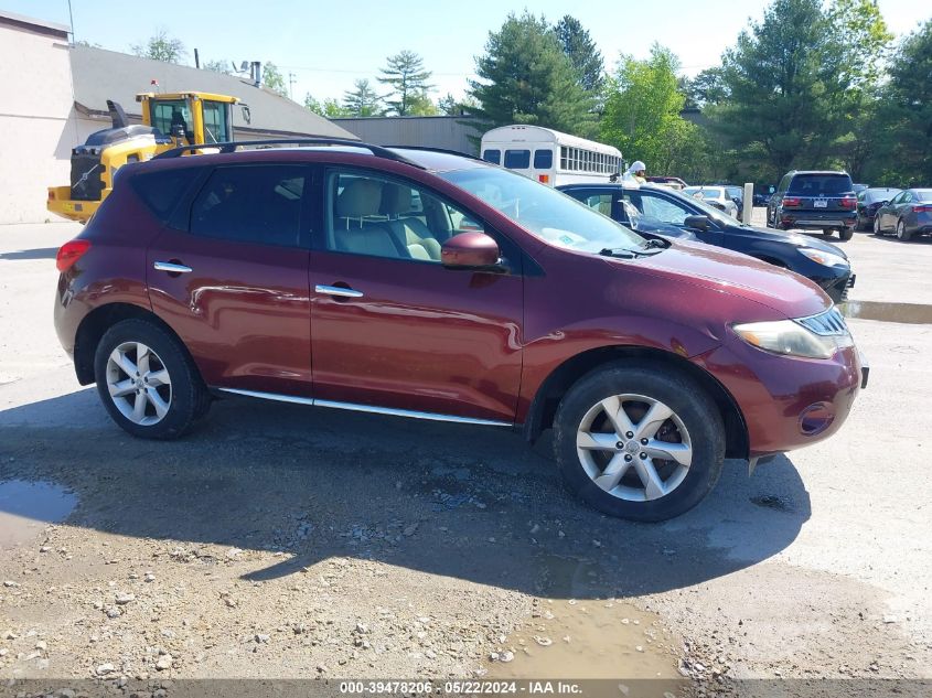 2009 Nissan Murano Sl VIN: JN8AZ18W29W149260 Lot: 39478206