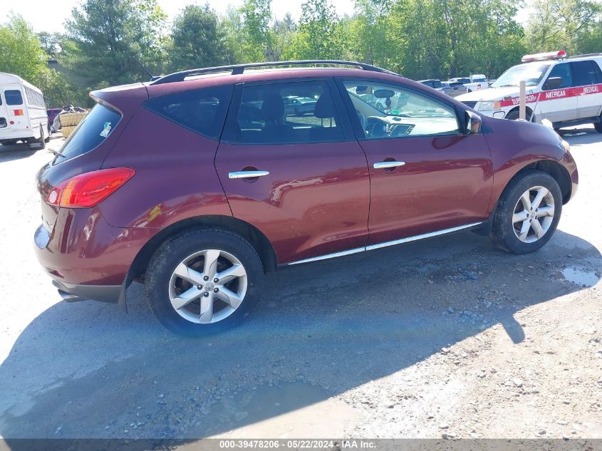 2009 Nissan Murano Sl VIN: JN8AZ18W29W149260 Lot: 39478206