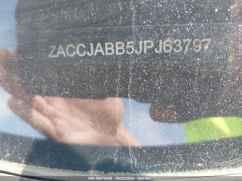 2018 Jeep Renegade Altitude Fwd VIN: ZACCJABB5JPJ63797 Lot: 39478268