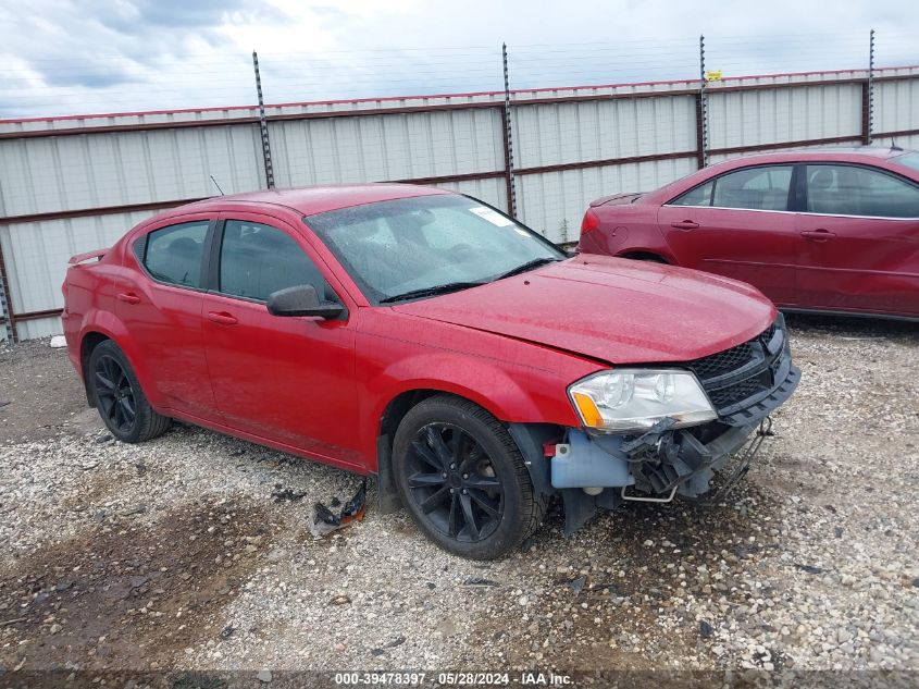 2013 Dodge Avenger Se VIN: 1C3CDZAG0DN748469 Lot: 39478397