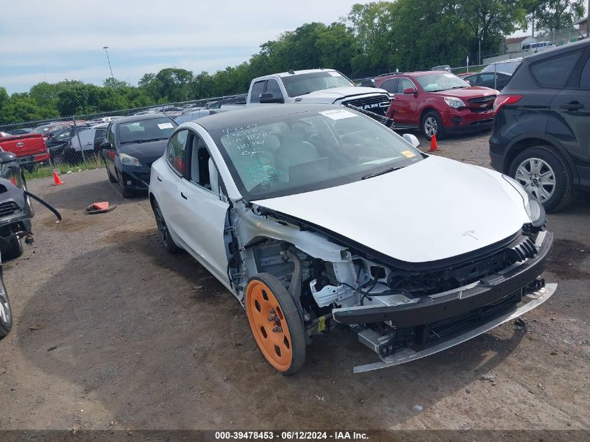 2022 Tesla Model 3 Long Range Dual Motor All-Wheel Drive VIN: 5YJ3E1EB9NF115400 Lot: 39478453