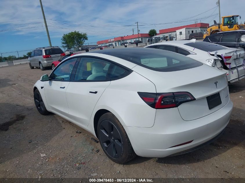 2022 Tesla Model 3 Long Range Dual Motor All-Wheel Drive VIN: 5YJ3E1EB9NF115400 Lot: 39478453