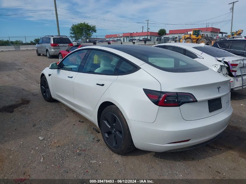 2022 Tesla Model 3 Long Range Dual Motor All-Wheel Drive VIN: 5YJ3E1EB9NF115400 Lot: 39478453