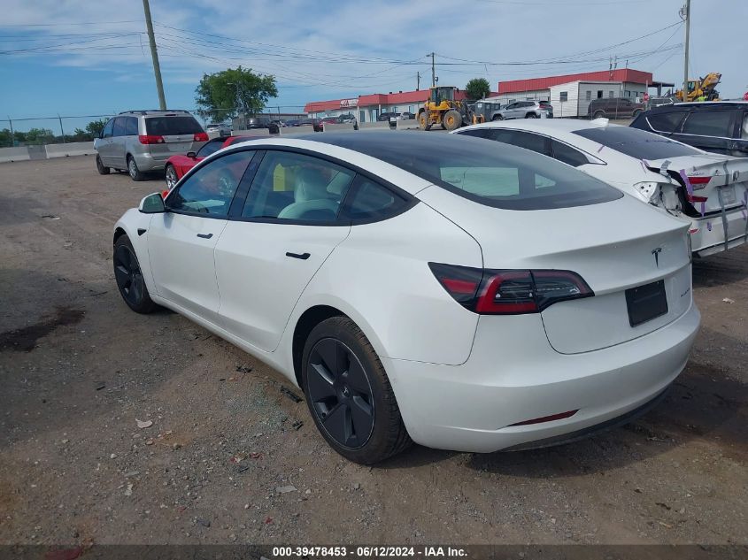 2022 Tesla Model 3 Long Range Dual Motor All-Wheel Drive VIN: 5YJ3E1EB9NF115400 Lot: 39478453