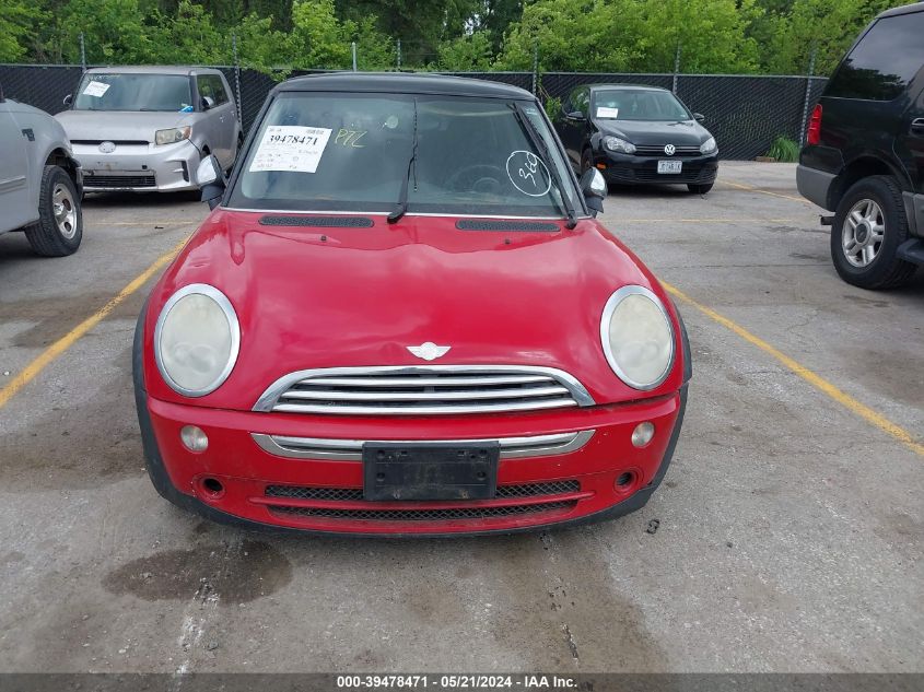 2005 Mini Cooper VIN: WMWRC33545TK61092 Lot: 39478471