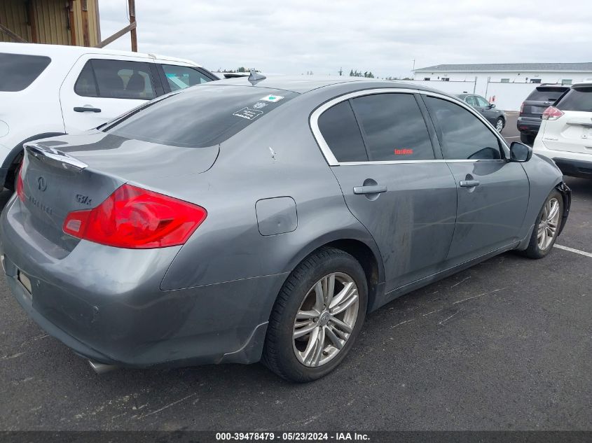 2011 Infiniti G37X VIN: JN1CV6AR9BM411202 Lot: 39478479