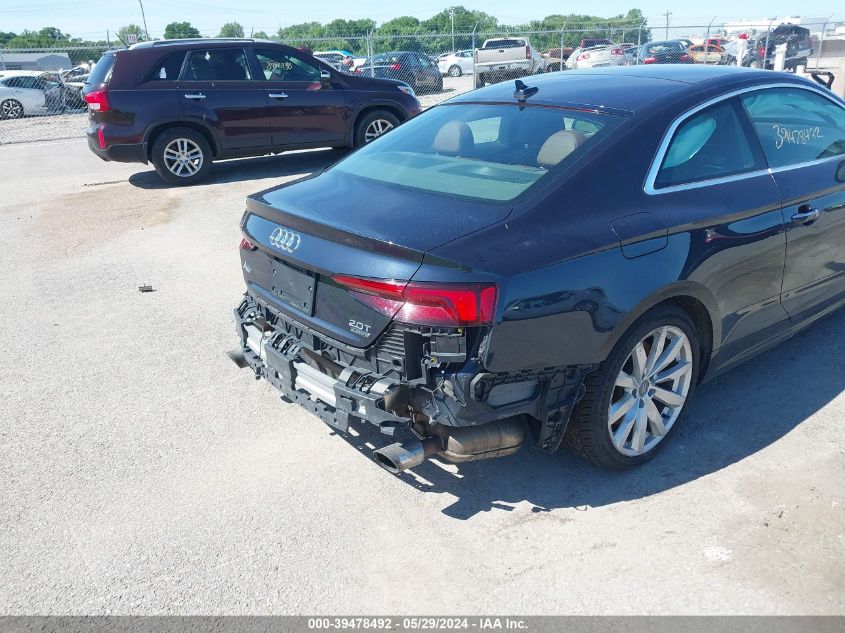 2018 Audi A5 Premium Plus VIN: WAUPNAF50JA018077 Lot: 39478492