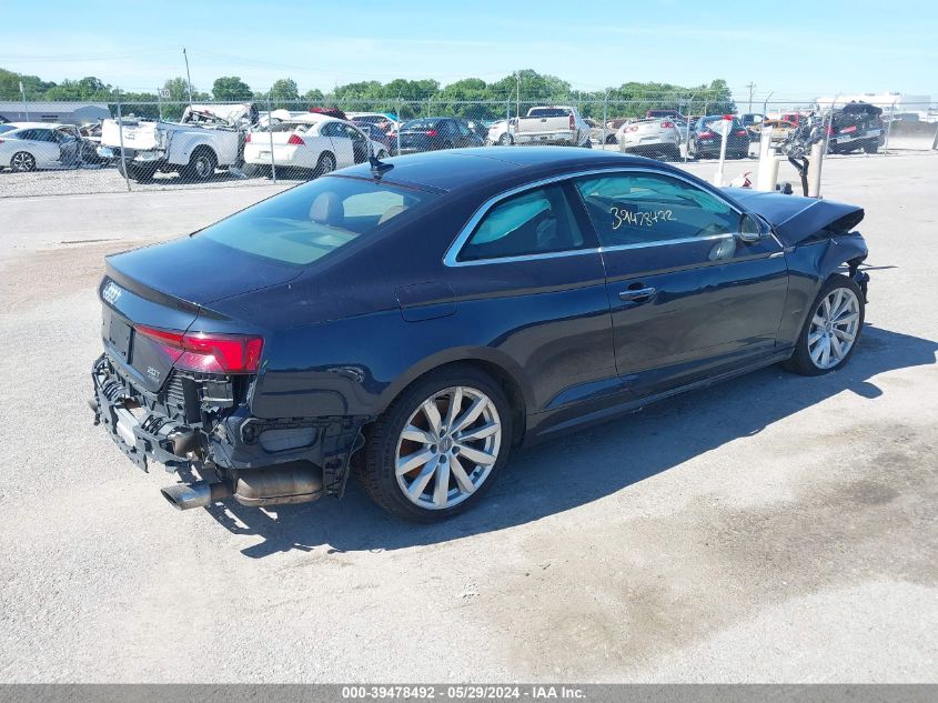 2018 Audi A5 Premium Plus VIN: WAUPNAF50JA018077 Lot: 39478492