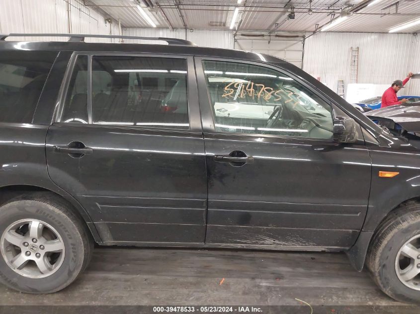 2008 Honda Pilot Ex-L VIN: 5FNYF18568B038465 Lot: 39478533