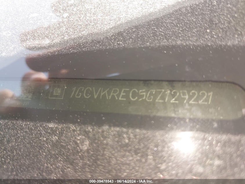 2016 Chevrolet Silverado 1500 1Lt VIN: 1GCVKREC5GZ129221 Lot: 39478543