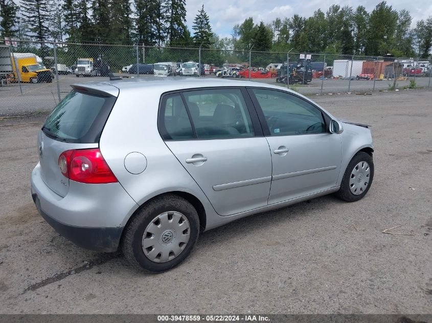 2007 Volkswagen Rabbit VIN: WVWCR71K77W080738 Lot: 39478559