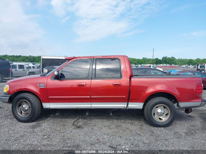 2001 Ford F150 Supercrew VIN: 1FTRW07WX1KE53144 Lot: 39478598