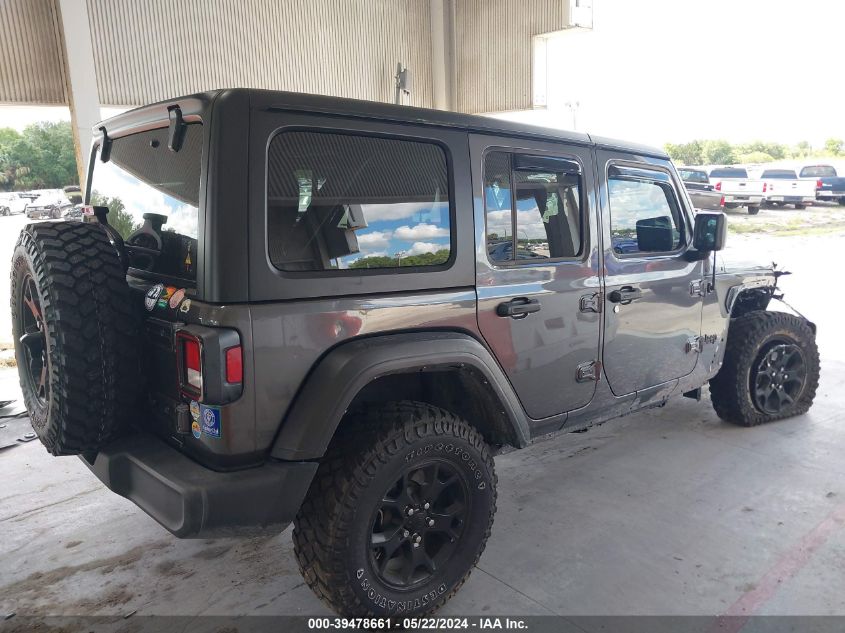 2022 Jeep Wrangler Unlimited Willys 4X4 VIN: 1C4HJXDG0NW210859 Lot: 39478661