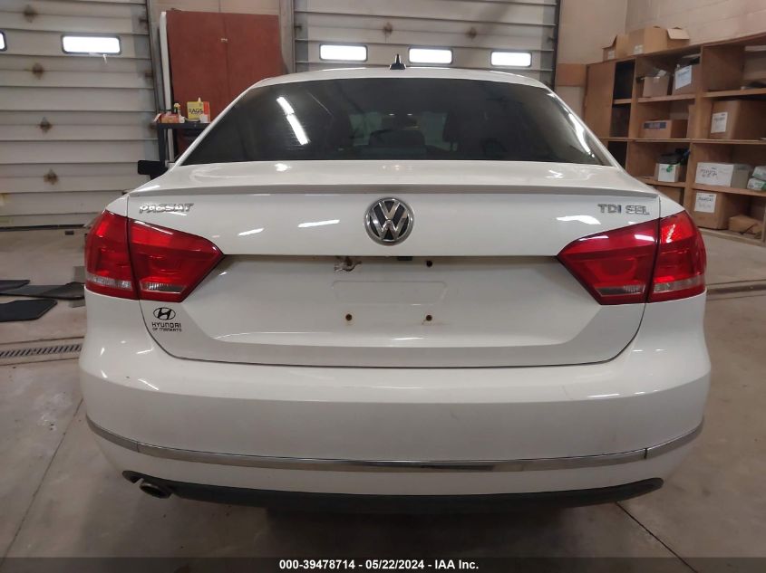 2013 Volkswagen Passat 2.0L Tdi Sel Premium VIN: 1VWCN7A35DC146217 Lot: 39478714