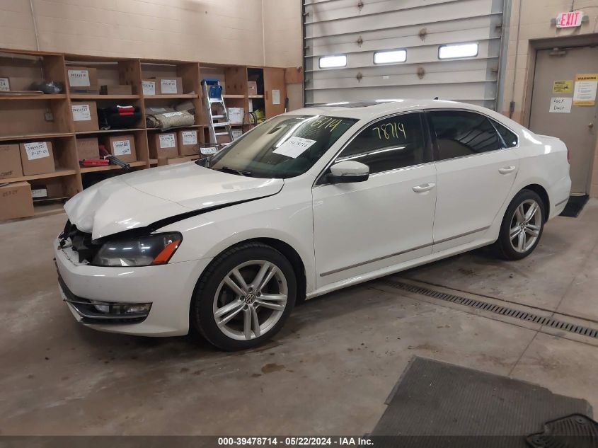 2013 Volkswagen Passat 2.0L Tdi Sel Premium VIN: 1VWCN7A35DC146217 Lot: 39478714