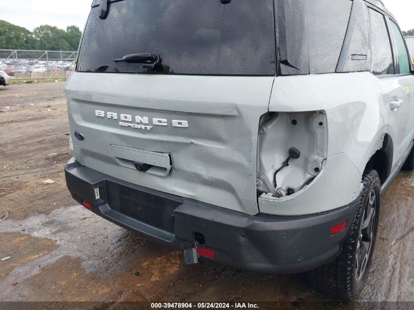 2021 Ford Bronco Sport Outer Banks VIN: 3FMCR9C67MRB03876 Lot: 39478904