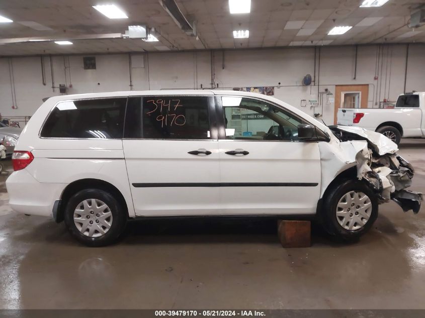 2007 Honda Odyssey Lx VIN: 5FNRL38277B140094 Lot: 39479170