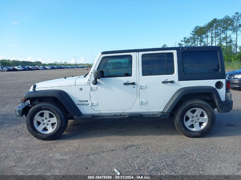 2016 Jeep Wrangler Unlimited Sport VIN: 1C4BJWDG8GL204201 Lot: 39479268