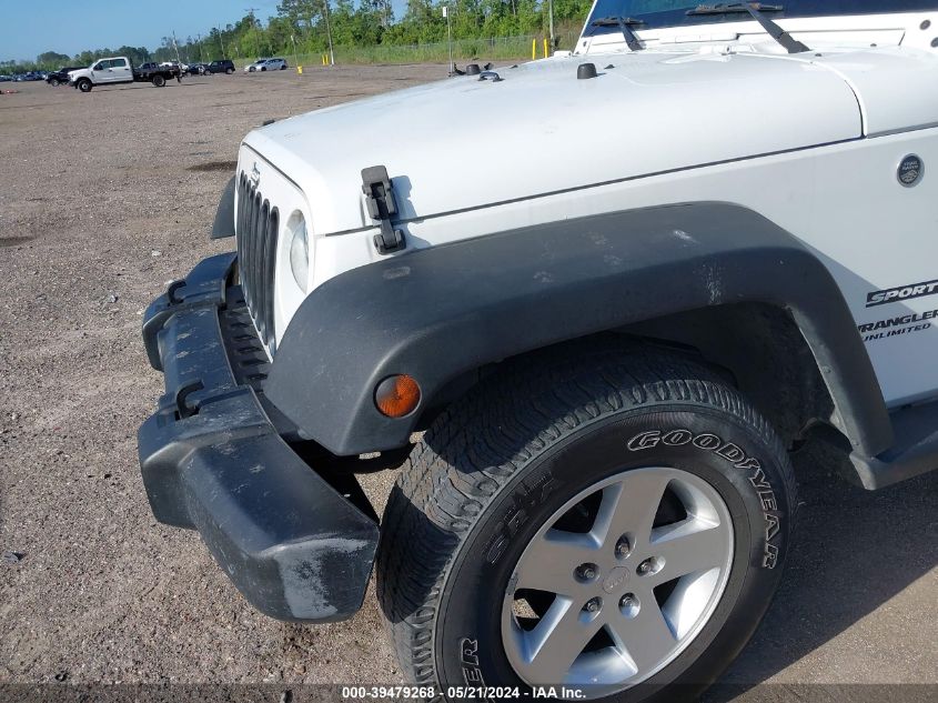 2016 Jeep Wrangler Unlimited Sport VIN: 1C4BJWDG8GL204201 Lot: 39479268