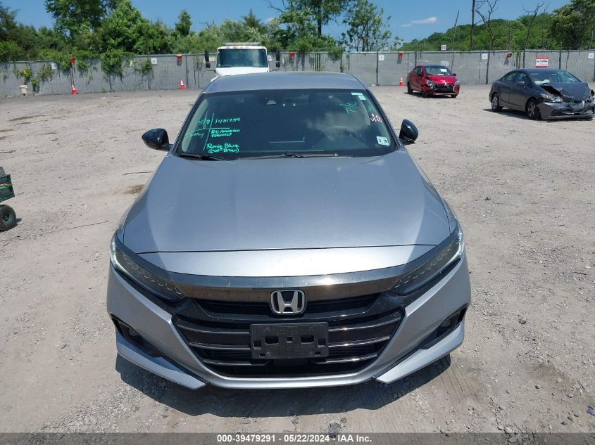 2021 Honda Accord Sport Special Edition VIN: 1HGCV1F44MA055860 Lot: 39479291