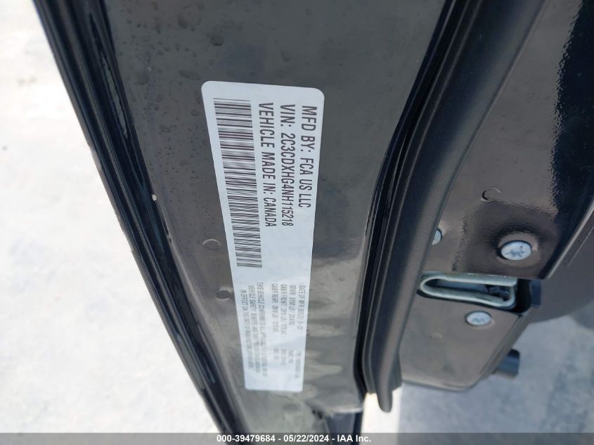 2022 Dodge Charger Gt Rwd VIN: 2C3CDXHG4NH115218 Lot: 39479684