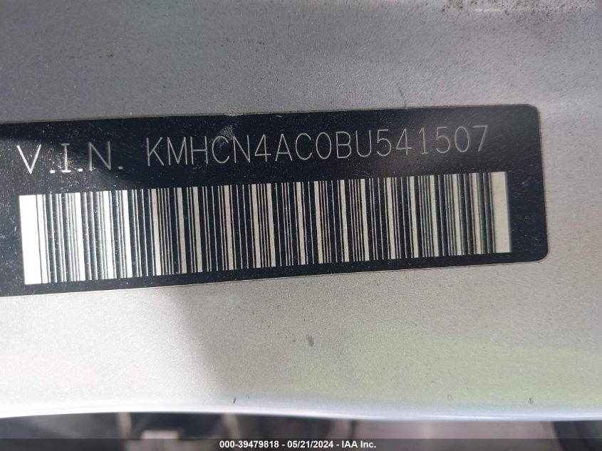 2011 Hyundai Accent Gls VIN: KMHCN4AC0BU541507 Lot: 39479818