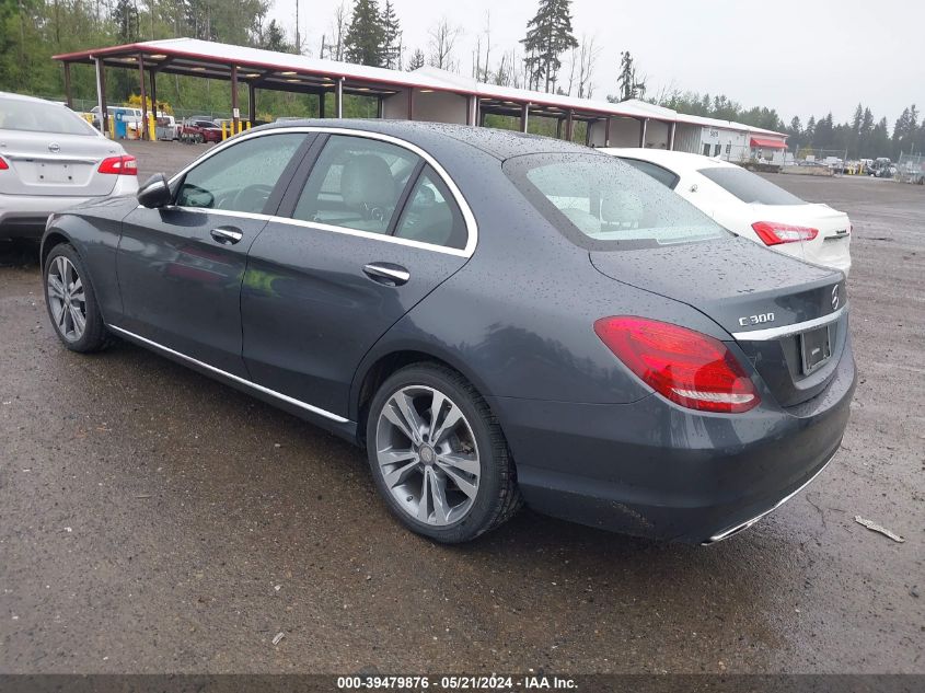 2015 Mercedes-Benz C 300 4Matic/Luxury 4Matic/Sport 4Matic VIN: 55SWF4KBXFU032445 Lot: 39479876