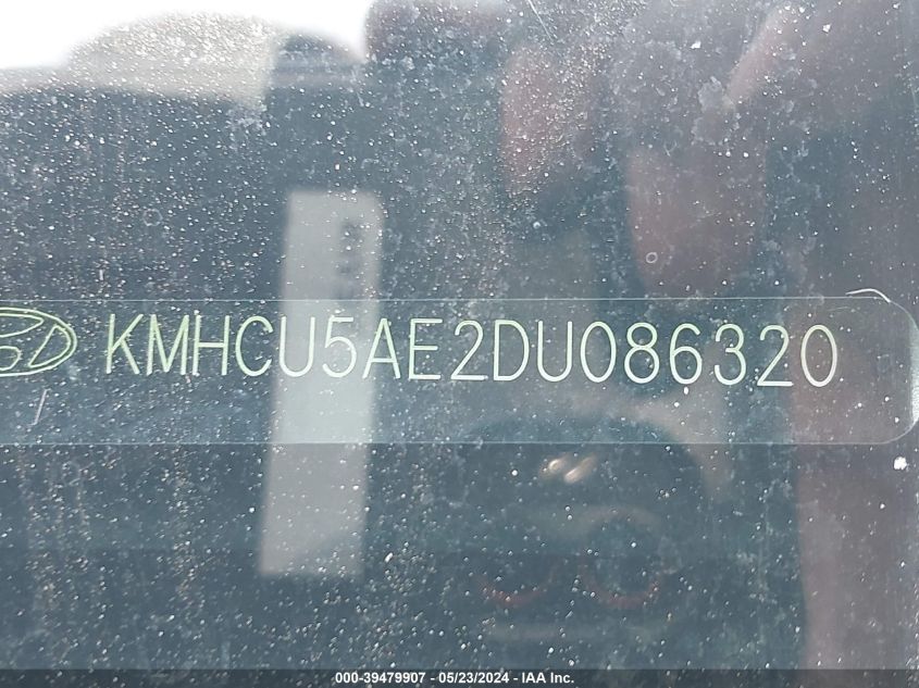 2013 Hyundai Accent Se VIN: KMHCU5AE2DU086320 Lot: 39479907