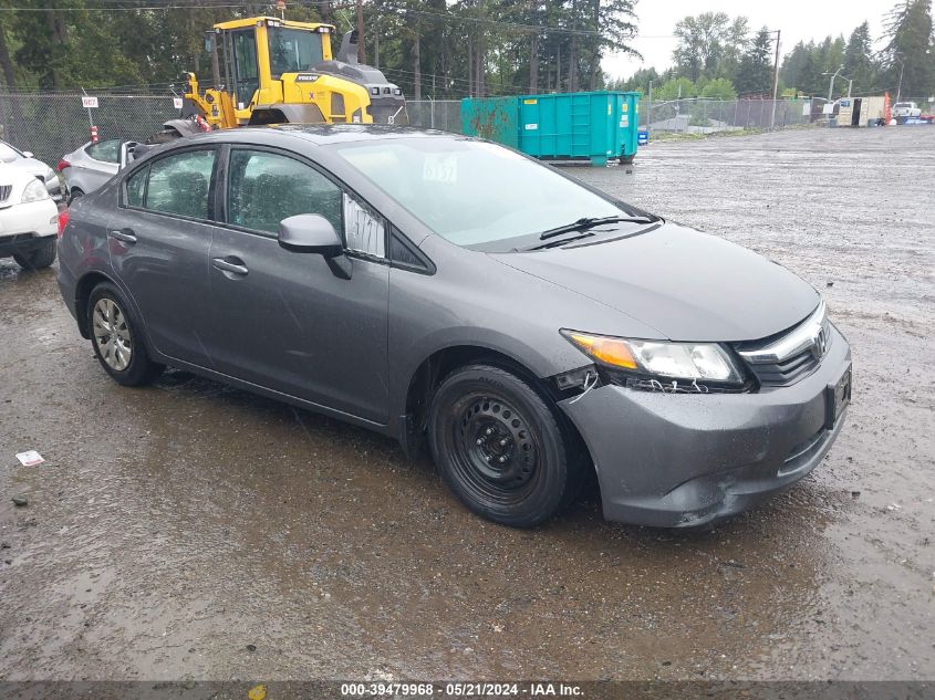 2012 Honda Civic Lx VIN: 2HGFB2F5XCH602036 Lot: 39479968