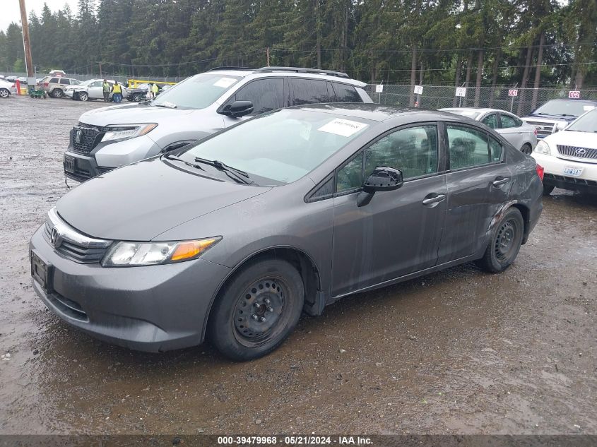 2012 Honda Civic Lx VIN: 2HGFB2F5XCH602036 Lot: 39479968