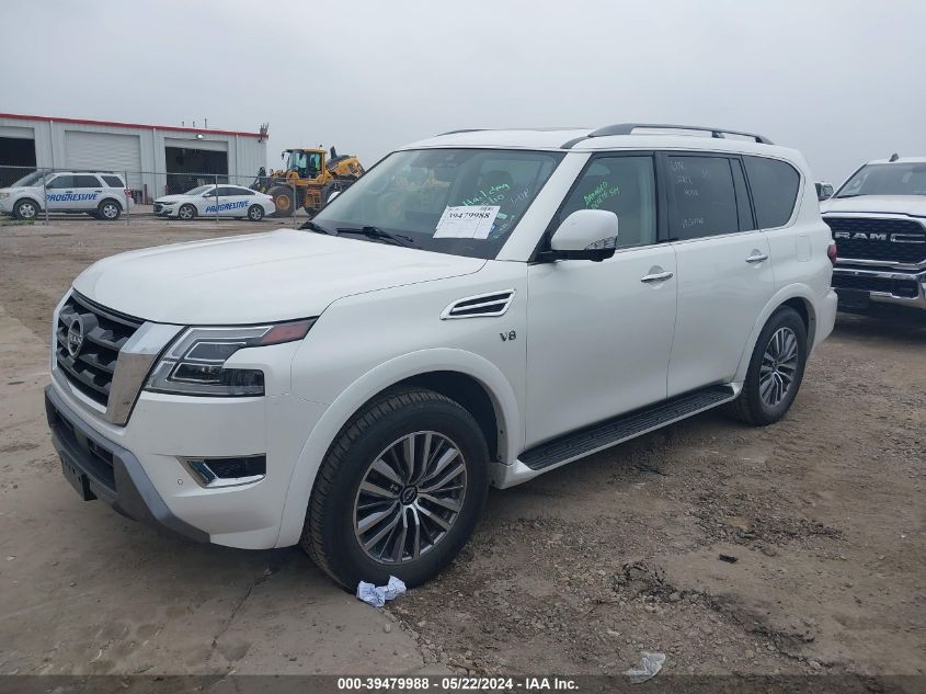 2022 Nissan Armada Sl 2Wd VIN: JN8AY2BA4N9392163 Lot: 39479988