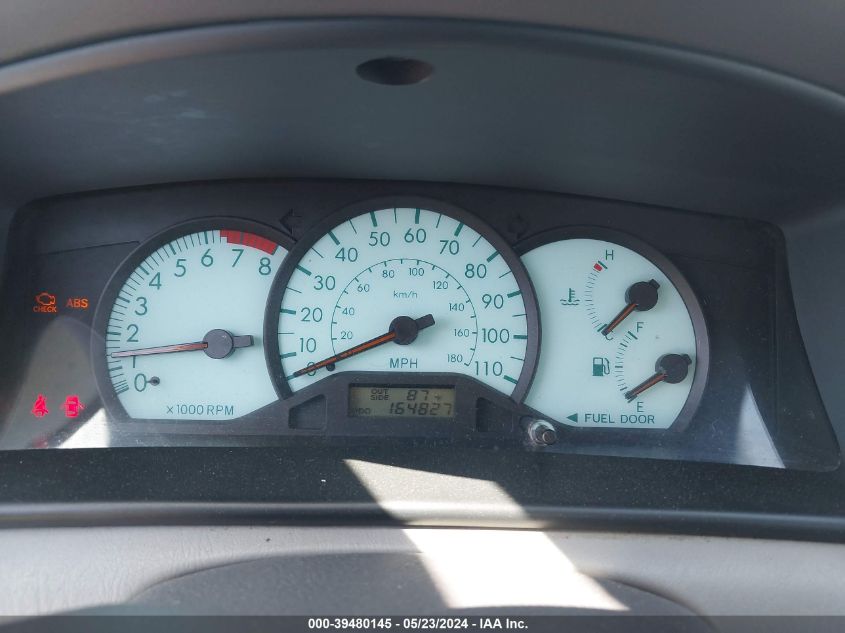 2004 Toyota Corolla Le VIN: JTDBR38EX42040483 Lot: 39480145