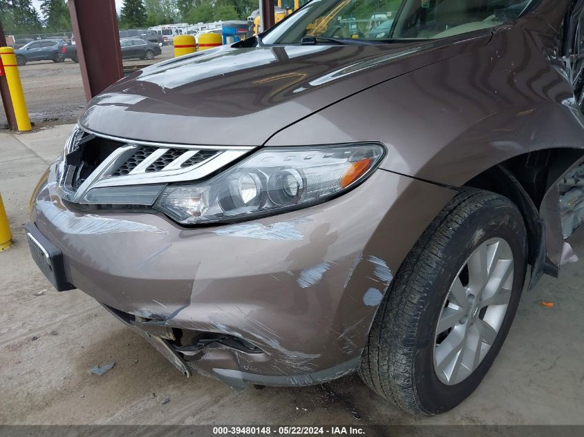 2014 Nissan Murano Sl VIN: JN8AZ1MW6EW516550 Lot: 39480148