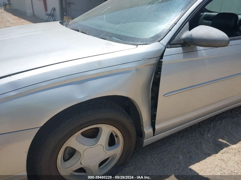 2002 Chevrolet Monte Carlo Ss VIN: 2G1WX15K829109586 Lot: 39480229