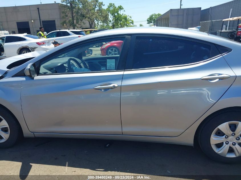 2016 Hyundai Elantra Se VIN: 5NPDH4AE4GH736898 Lot: 39480249