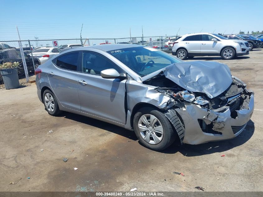 2016 Hyundai Elantra Se VIN: 5NPDH4AE4GH736898 Lot: 39480249