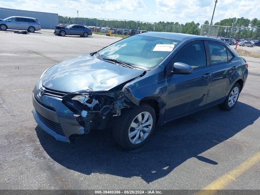 2015 Toyota Corolla Le VIN: 2T1BURHE6FC346344 Lot: 39480386