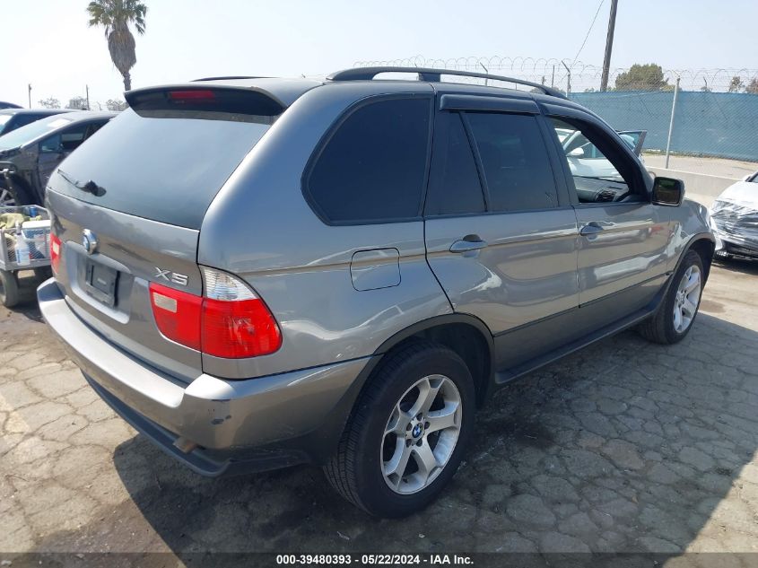 2005 BMW X5 3.0I VIN: 5UXFA13595LY14320 Lot: 39480393