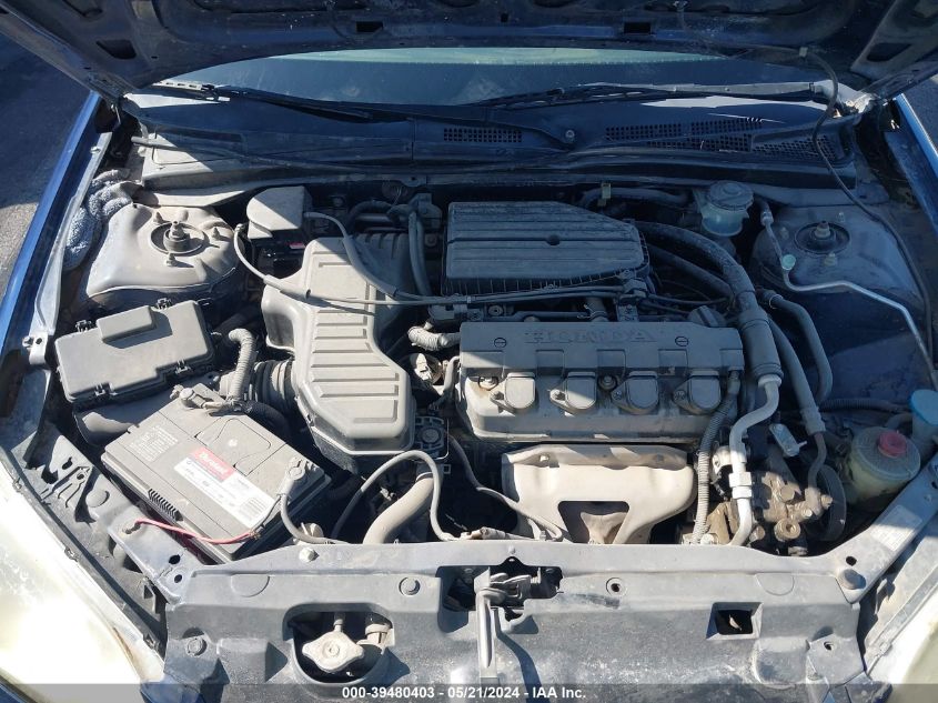 2004 Honda Civic Lx VIN: JHMES16534S001077 Lot: 39480403