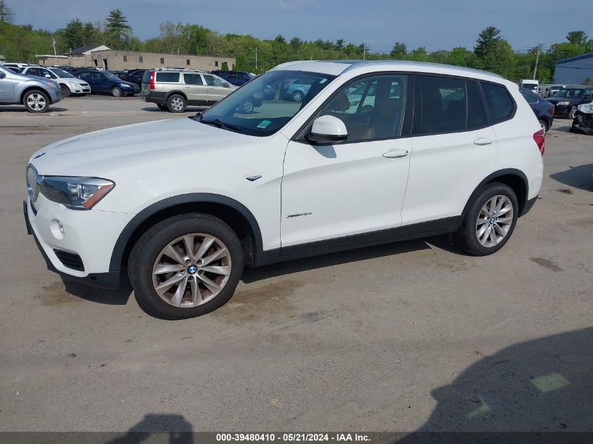 2015 BMW X3 xDrive28D VIN: 5UXWY3C5XF0E95605 Lot: 39480410