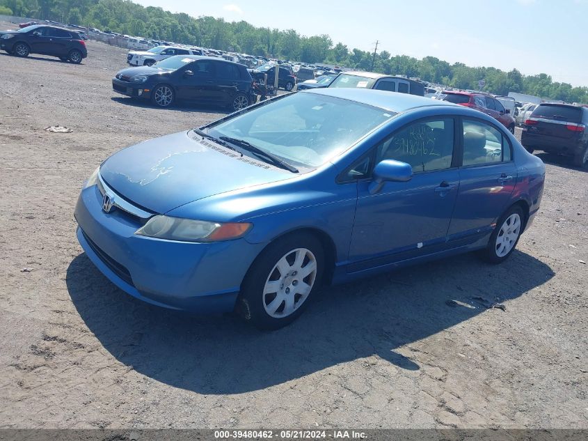 2008 Honda Civic Lx VIN: 1HGFA165X8L068849 Lot: 39480462