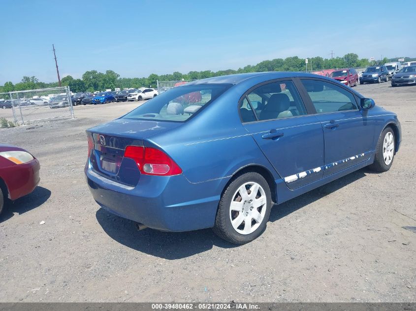 2008 Honda Civic Lx VIN: 1HGFA165X8L068849 Lot: 39480462