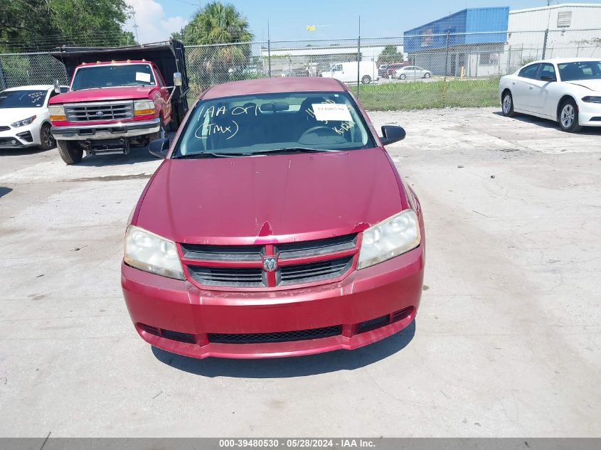 2008 Dodge Avenger Se VIN: 1B3LC46K38N165920 Lot: 39480530