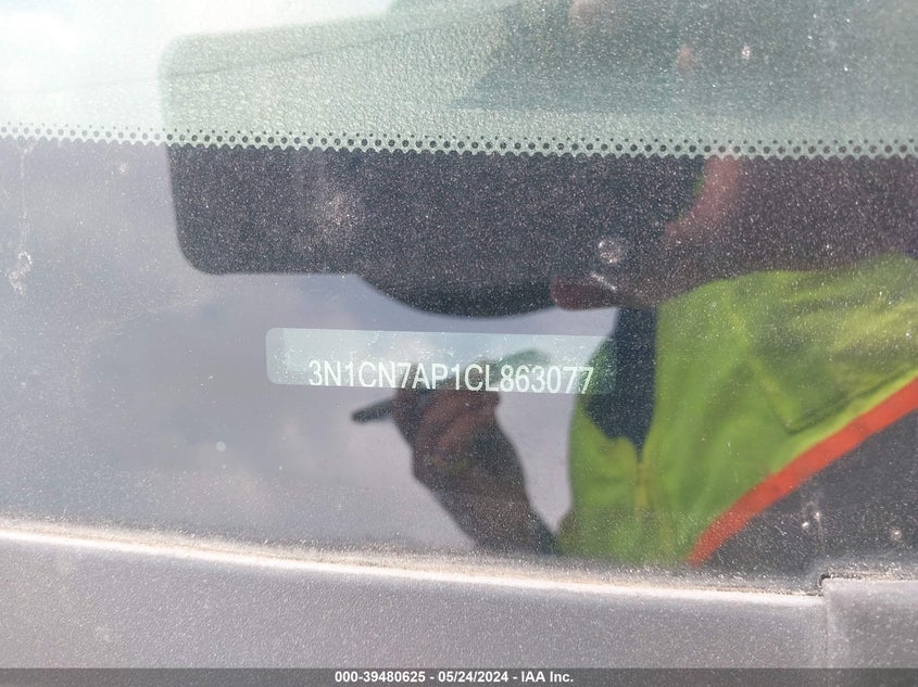 2012 Nissan Versa 1.6 Sv VIN: 3N1CN7AP1CL863077 Lot: 39480625