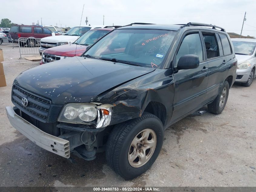 2002 Toyota Highlander VIN: JTEGD21A220033991 Lot: 39480753