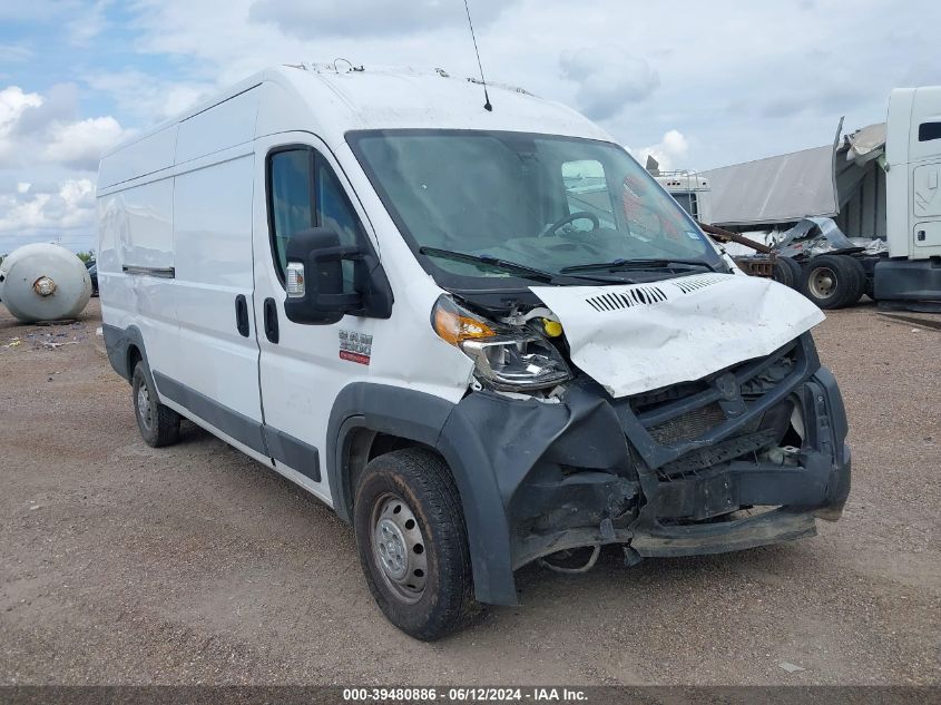 2018 Ram Promaster 3500 Cargo Van High Roof 159 Wb Ext VIN: 3C6URVJG2JE153592 Lot: 39480886