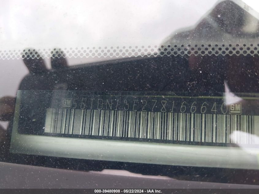 2007 Hummer H3 Suv VIN: 5GTDN13E278166640 Lot: 39480908