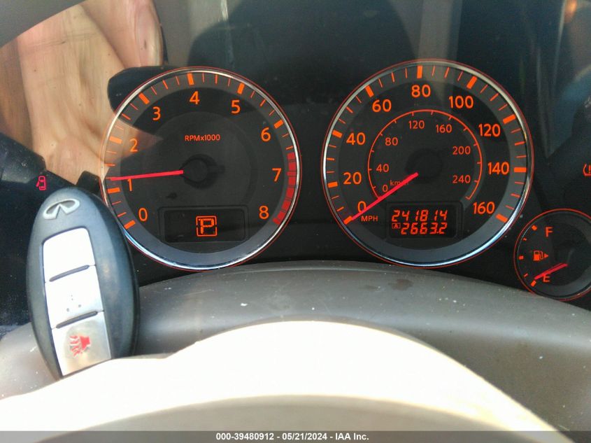 2008 Infiniti Fx35 VIN: JNRAS08U48X105312 Lot: 39480912