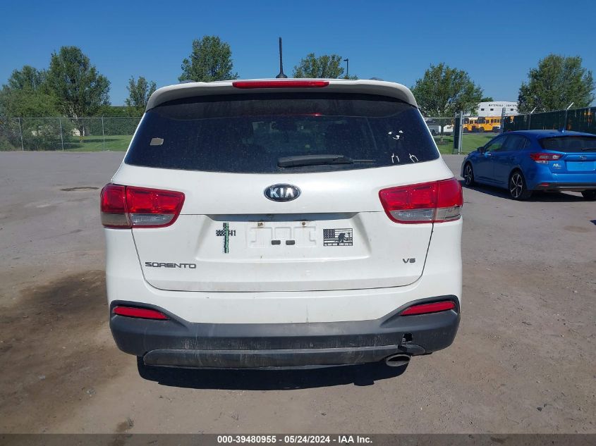 2017 Kia Sorento 3.3L Lx VIN: 5XYPGDA50HG187905 Lot: 39480955